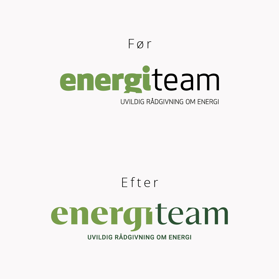 Energiteam logo før og efter