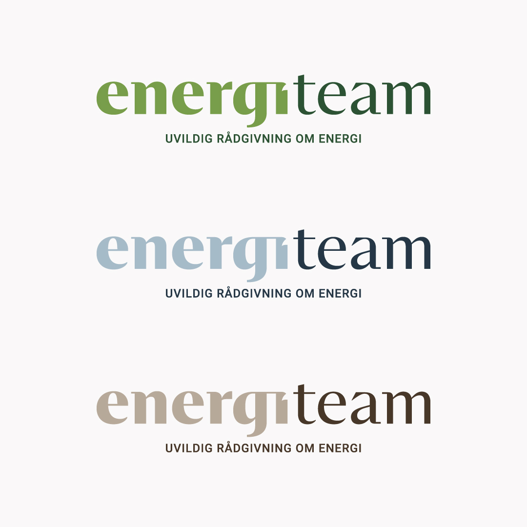 Forskellige logo farver til Energiteam